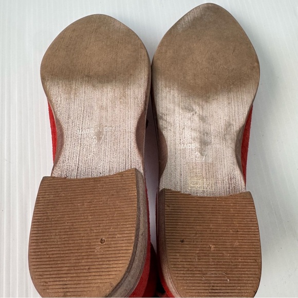 Free People D’orsay Royale flats size: 37 / 6.5-7 us red alligator embossed - Picture 10 of 14